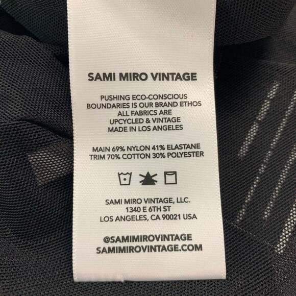 SAMIMIRO VINTAGE Black Nylon Elastane See Through Bodysuit - Picture 5 of 6